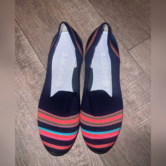 Rothy´s Navy Blue Merino Loafer Navy RibbonStripe Size 9.5 LIKE NEW,Specials : American Fashion Style Bags On Sale